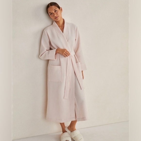 Haven light pink cotton waffle belted robe women’s l/Xl - Picture 4 of 4